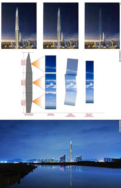 Первый в мире «невидимый» небоскреб Infinity Tower (7 фото)