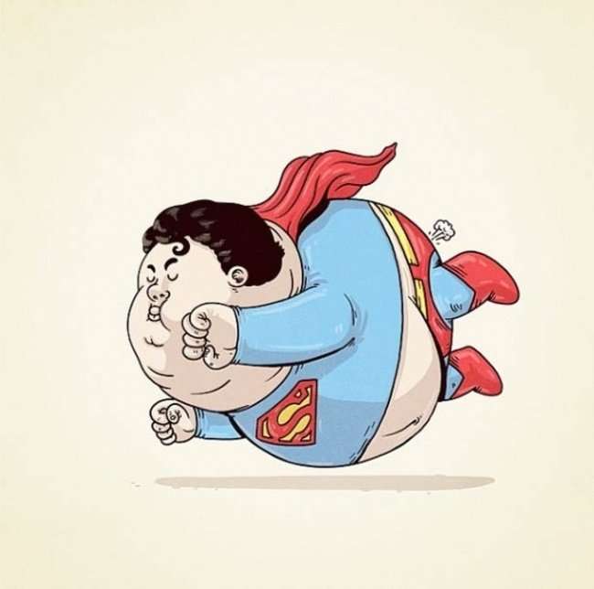 Толстые супергерои от Алекса Солиса (15 фото)