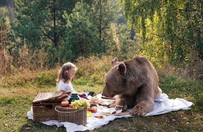 Фотосессия с медведем от Ольги Баранцевой (16 фото)