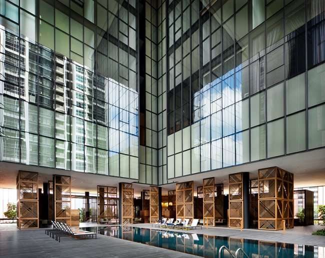 «Зеленая» башня Oasia Hotel в Сингапуре (12 фото)