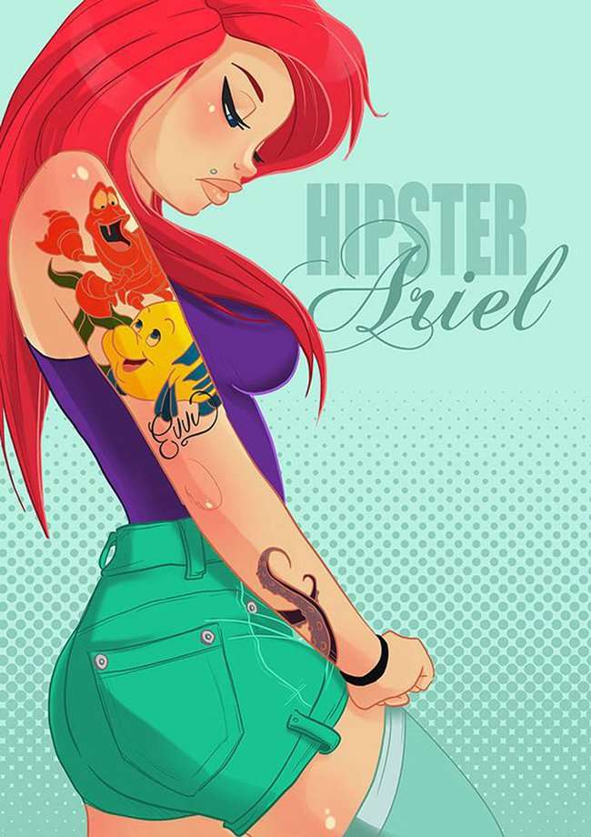 Сказочные принцессы в роли pin up девиц (6 фото)