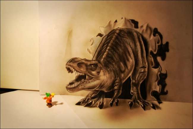 3D-рисунки на бумаге (29 фото)