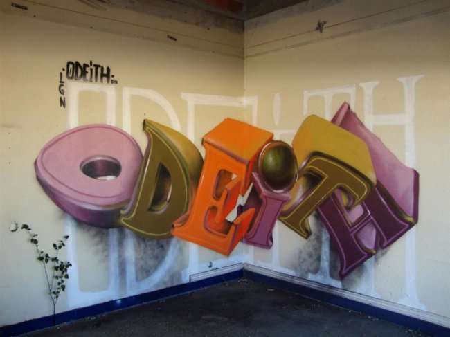 Анаморфотное искусство от Odeith (15 фото)
