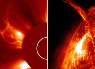 Il brillamento solare provoca blackout radio e potenziali visualizzazioni di aurore